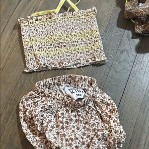 Hey kid Floral 18m Matching smocked Set